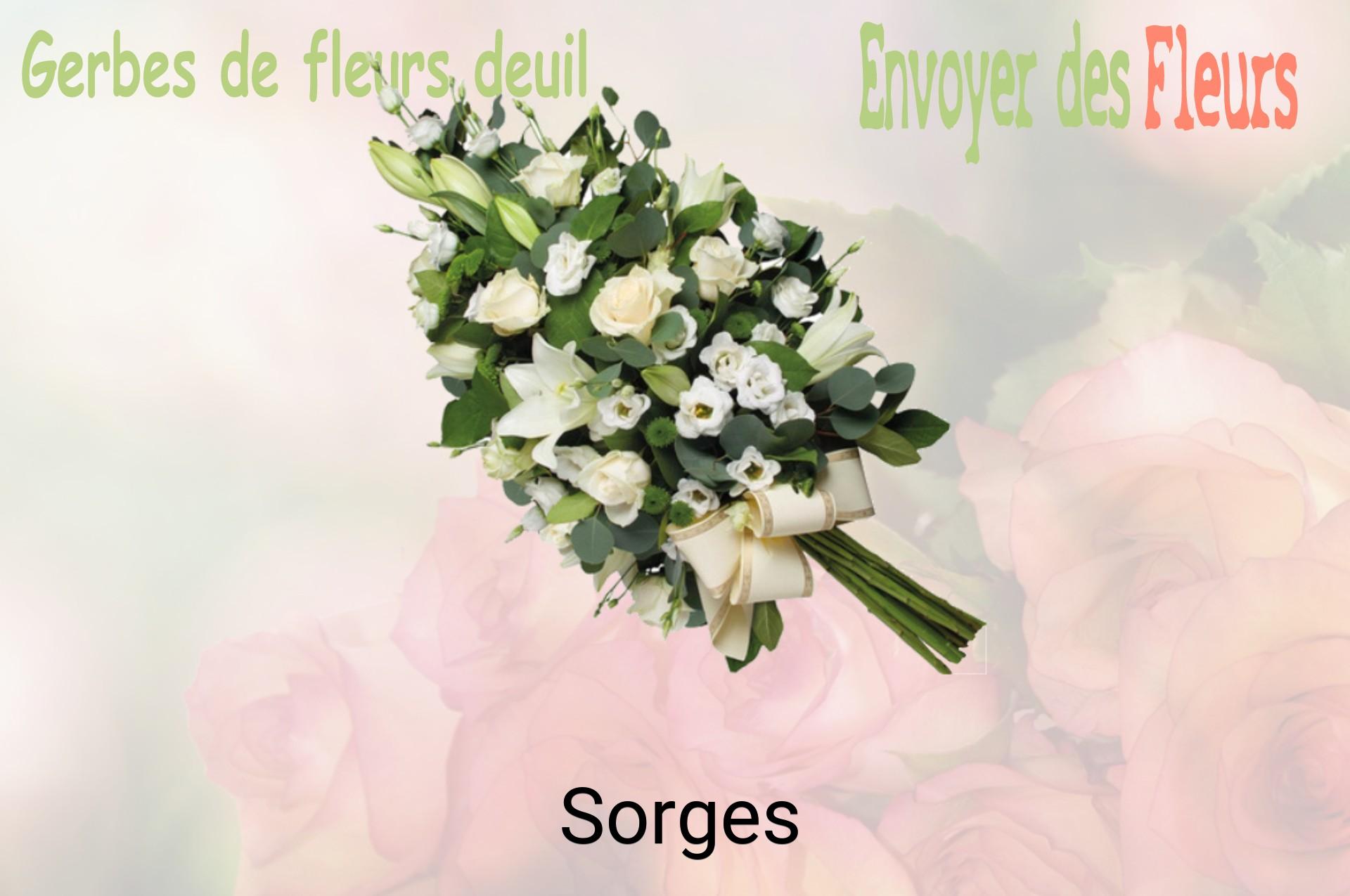 Gerbe de fleurs de deuil livrée à Sorges